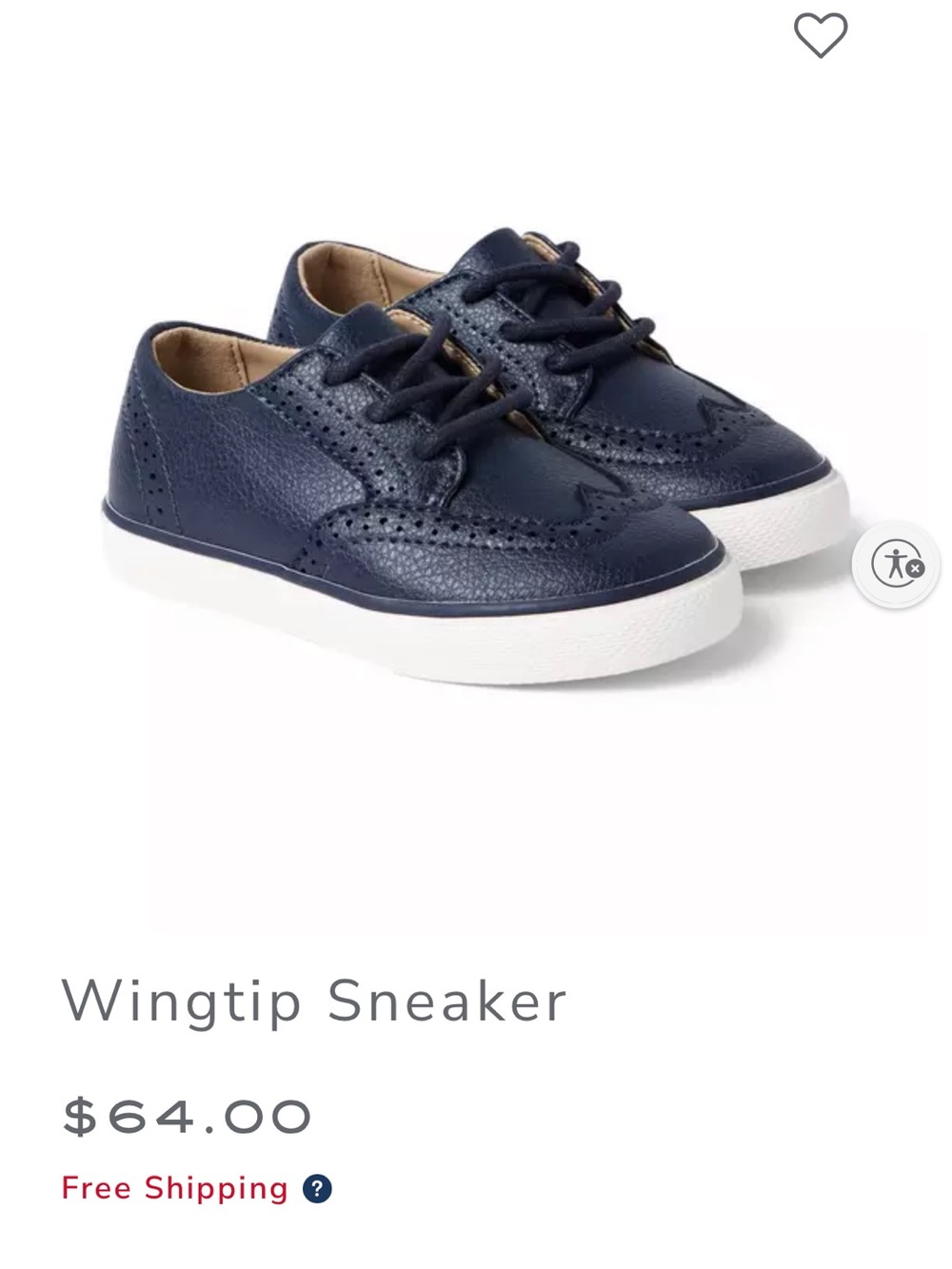 Janie and Jack Wingtip Sneaker NWOT
